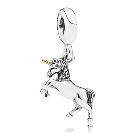 Срібна намистина-шарм єдиноріг