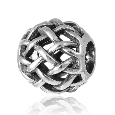 Срібний шарм ажурне плетіння