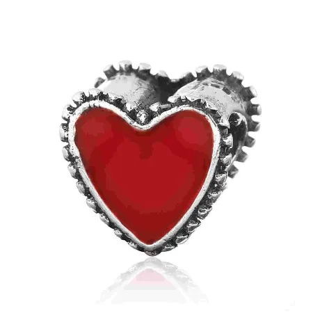 Срібна намистина-шарм Серце