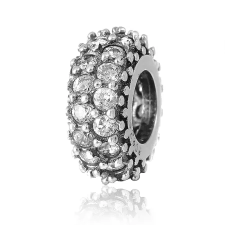 Срібний шарм з фіанітами Захоплення