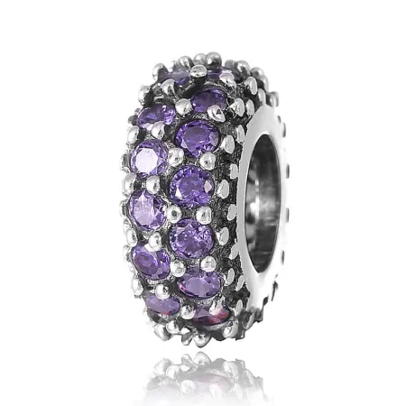 Срібний шарм з фіанітами Задоволення