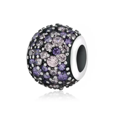 Срібний шарм з фіанітами Рожеві мрії