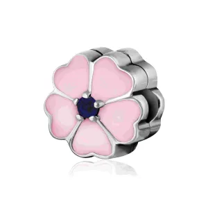 Срібний шарм-кліпса Рожева примула