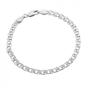 Серебряный браслет с плетением лав