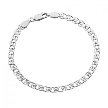 Серебряный браслет с плетением лав