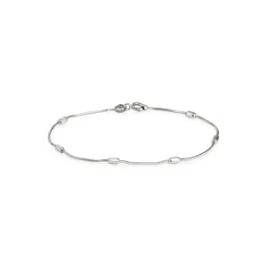 Браслет серебряный снейк з бочонками