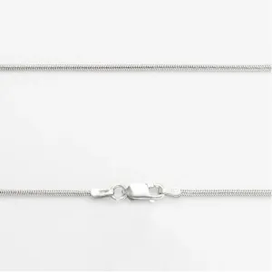 Срібний ланцюг снейк круглий з насічкой