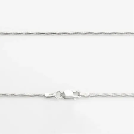 Срібний ланцюг снейк круглий з насічкой