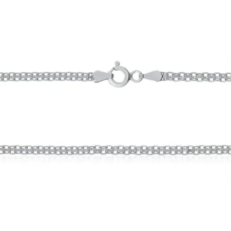 Срібний ланцюжок з плетінням бісмарк