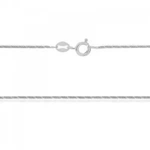 Ланцюжок зі срібла снейк круглий з насічкою