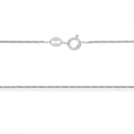 Ланцюжок зі срібла снейк круглий з насічкою