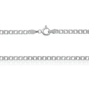 Срібний ланцюжок подвійний ромб