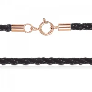 Ювелірний шнурок з бавовни з позолоченими застібками