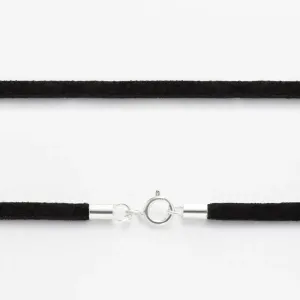 Ювелірний шнурок оксамитовий зі срібною застібкою