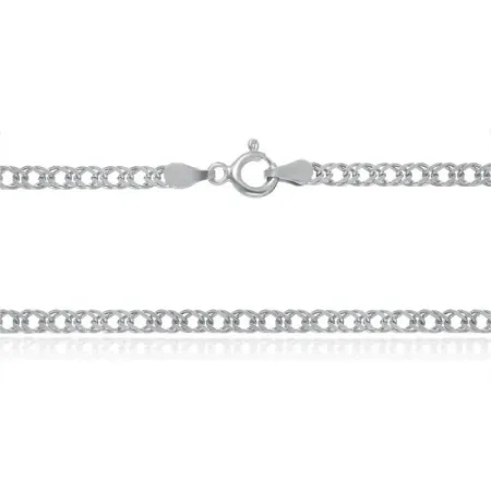 Срібний ланцюжок подвійний ромб